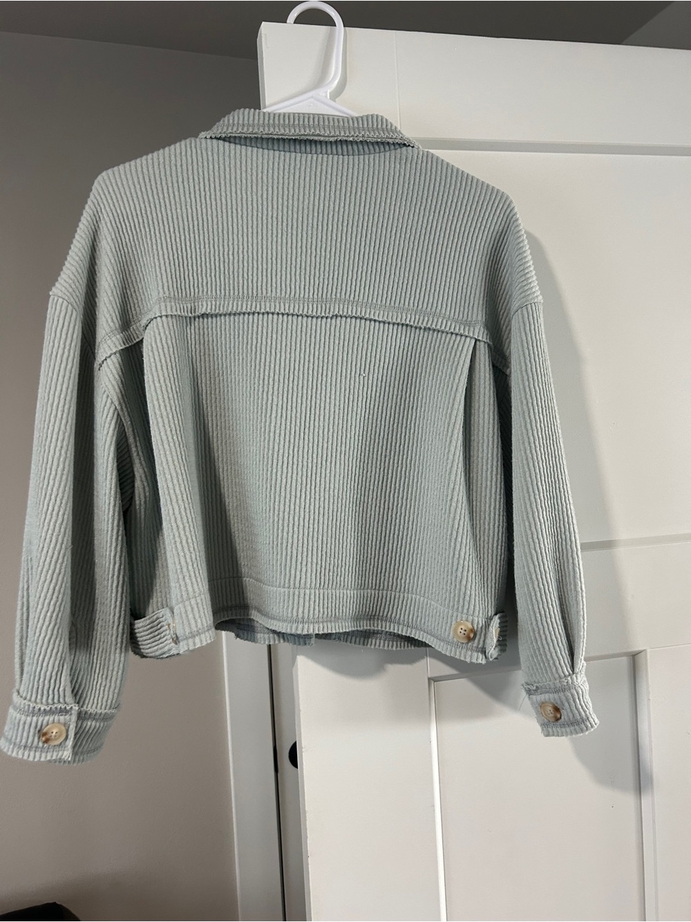 Blu Pepper Light Mint Corduroy Button-Up Jacket - Picture 6 of 7